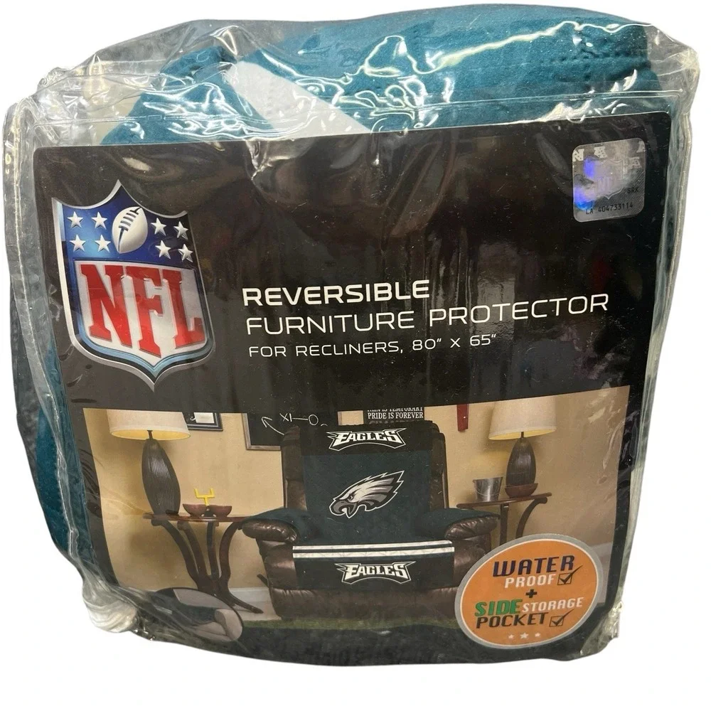 Philadelphia Eagles NFL Furniture Protector Set Recliner & Loveseat Waterproof